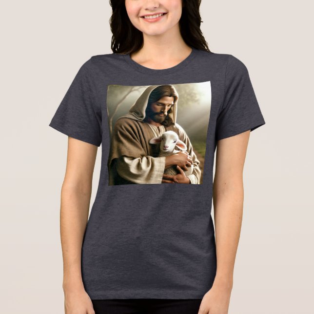 CAMISA CRISTÃ JESUS E CORDEIRO (Frente)