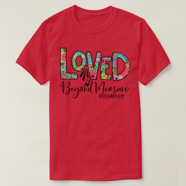 Camisa Cristã Mães Abençoada Além Da Medida Lov (Frente do Design)