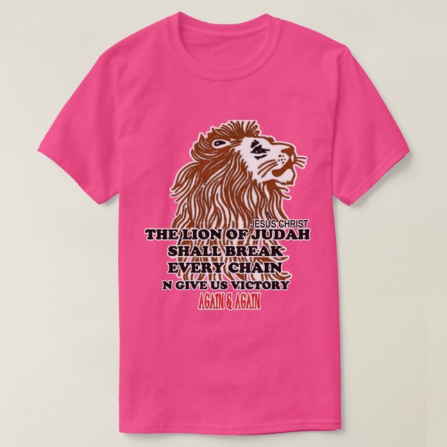 Camisa cristã O leão da tribo de Judah (Frente do Design)