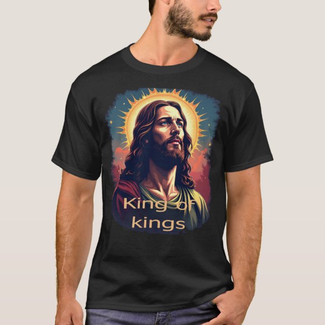 Camisa Cristo de Jesus - Teto Gráfico do Rei dos R (Frente)