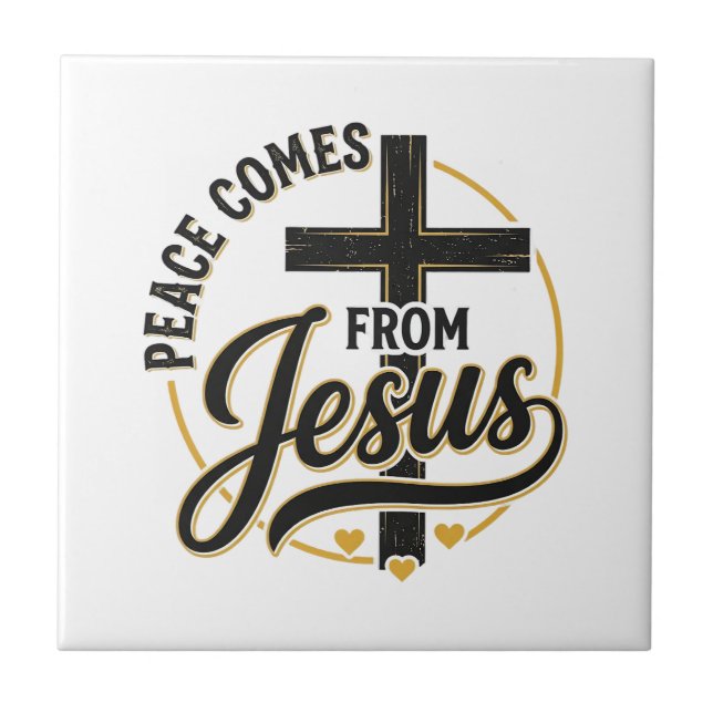 Camisa Cruz Cristã Jesus É a Paz (Frente)