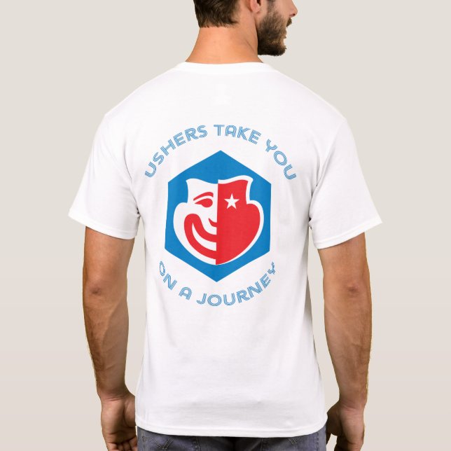 Camisa curta da Capa de Usher do hexágono, opção 3 (Verso)