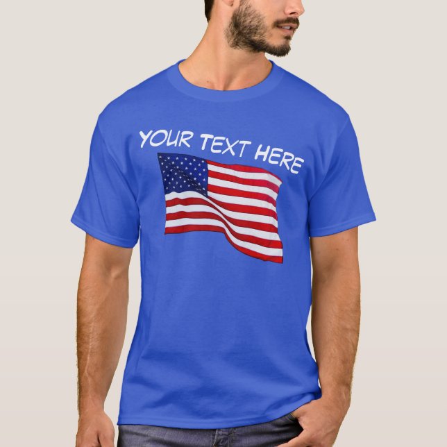 Camisa customizável da bandeira americana para os (Frente)