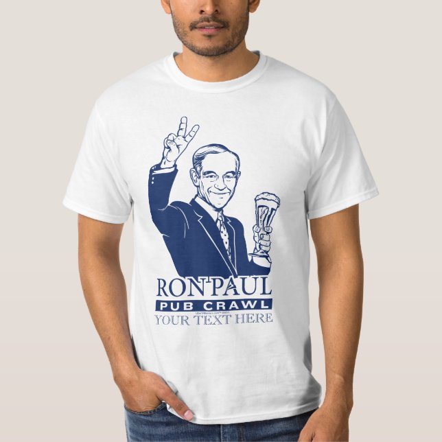 Camisa customizável do rastejamento de bar de Ron (Frente)