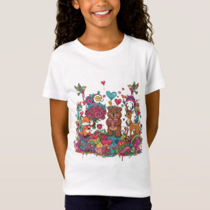 Camisa Cute Bear Floral Garden