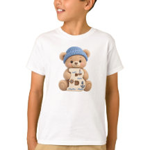 Camisa Cute Teddy Bear Inicial B para Meninos Mari