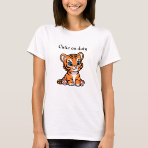Camisa Cutie on Duty Camiseta do Fofinho do Tigr