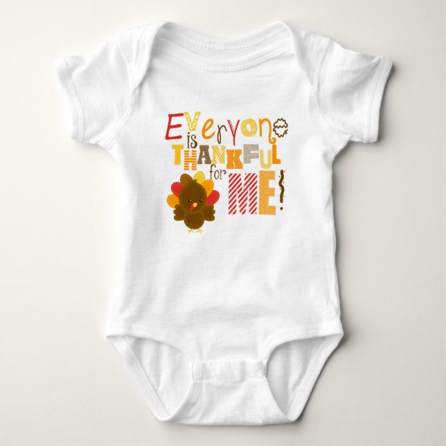 Camisa da acção de graças, grata para mim, camisa (Frente)