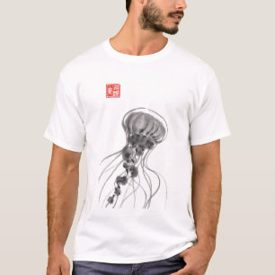 Camisa da aguarela T das medusa do Chrysaora