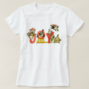 Camisa da ALEGRIA dos gatos do gatinho dos