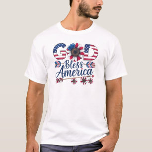 Camisa da América deus abençoe - 4 de julho Patrió