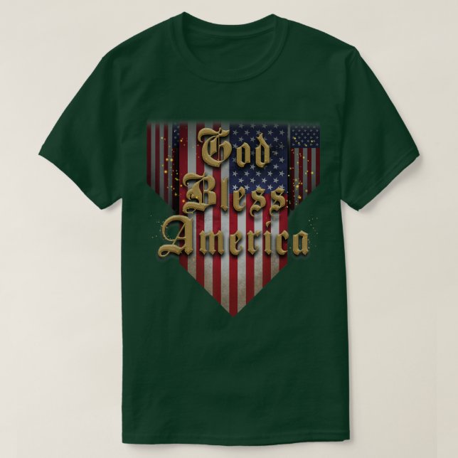 Camisa da América do deus abençoe (Frente do Design)