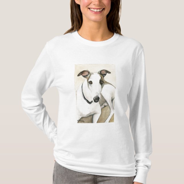 Camisa da arte do cão do galgo (Frente)