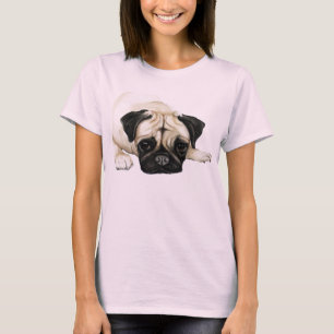 Camisa da arte do cão do "Pug"
