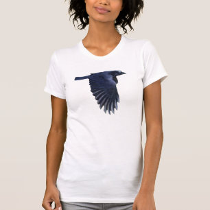 Camisa da arte dos animais selvagens do corvo do