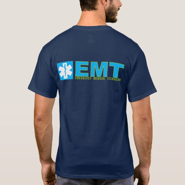 Camisa da assinatura EMT dos homens (Verso)