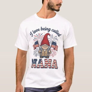 Camisa da Avó Gnome Patriótica Vintage Des