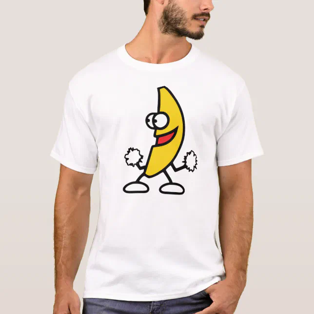 Camisa Logo De Uma Banana Nua Jogando Casca Fora Livre Camis