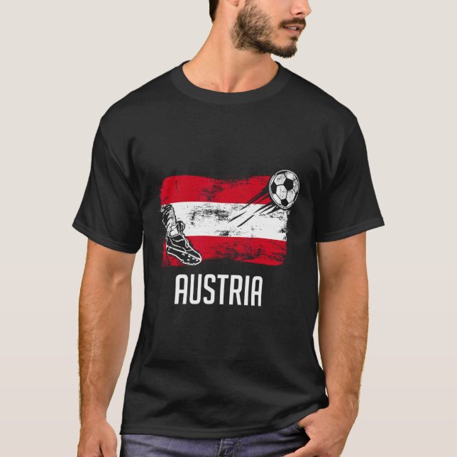 Camisa da bandeira da Áustria Time de futebol aust (Frente)