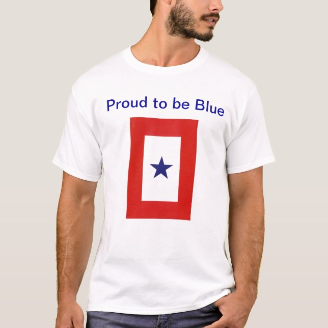 Camisa da bandeira da estrela azul (Frente)