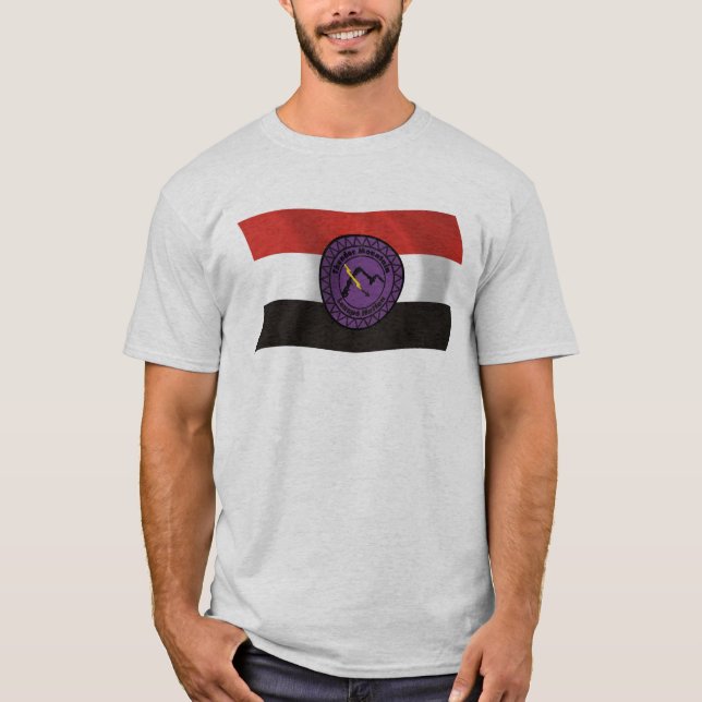 Camisa da Bandeira da Nação Lenape Thunder Mountai (Frente)
