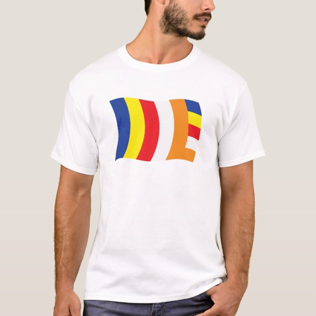 Camisa da Bandeira da Religião Budista (Frente)