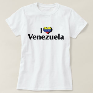 Camisa da Bandeira da Venezuela que Eu Amo