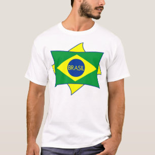 Camisa da bandeira de Brasil