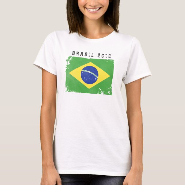 Camisa da bandeira de Brasil (Frente)