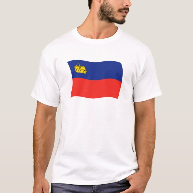 Camisa da Bandeira de Liechtenstein (Frente)