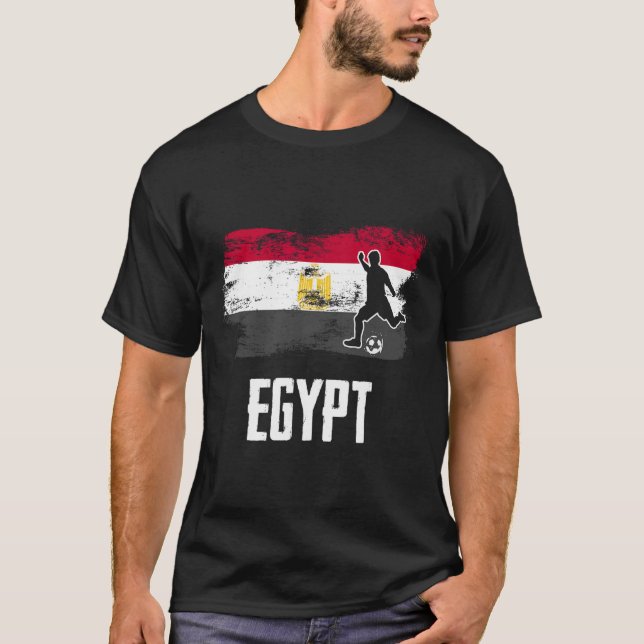 Camisa da Bandeira do Egito Time de Futebol Egípci (Frente)