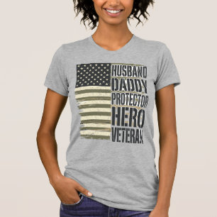 Camisa da Bandeira do Herói Protetor Pai Marido Ve