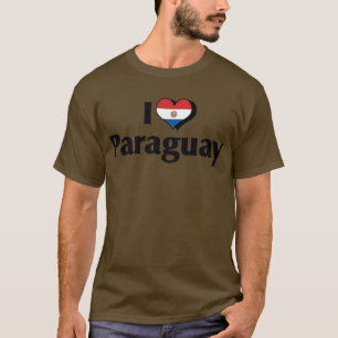 Camisa da Bandeira do Paraguai que Eu Amo
