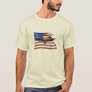 Camisa da bandeira e da águia americana