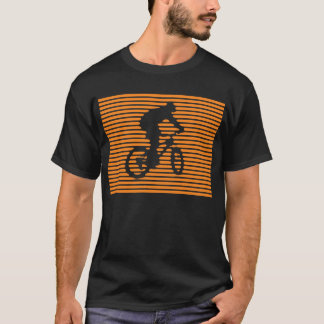 camisa da bicicleta - linhas alaranjadas