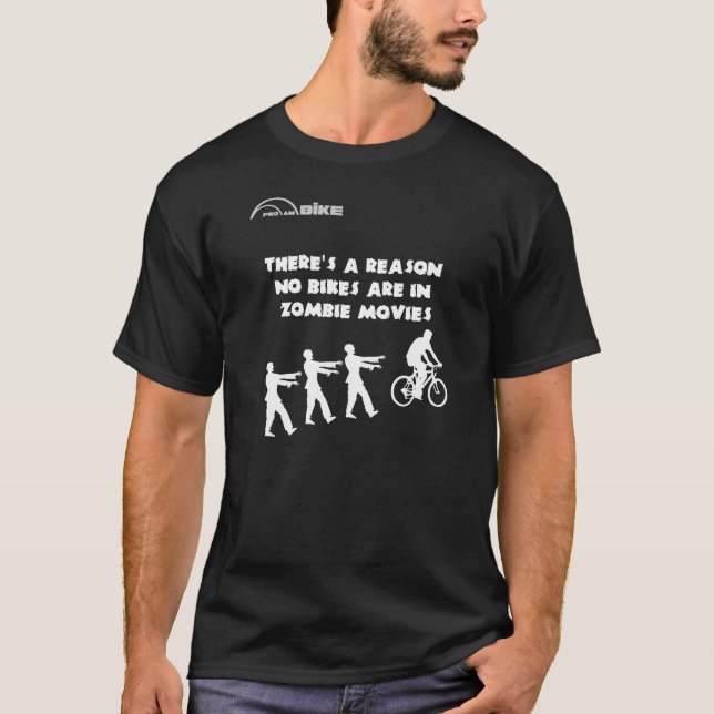 Camisa da bicicleta T - raciocina nenhuma (Frente)