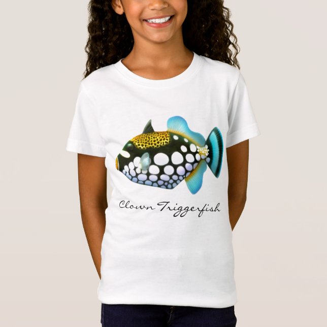 Camisa da boneca das meninas do Triggerfish do (Frente)