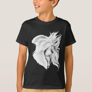 Camisa da cabeça de cavalo branco