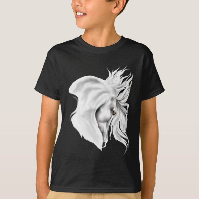 Camisa da cabeça de cavalo branco (Frente)