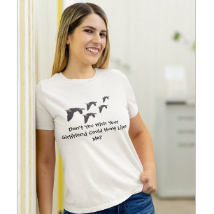 Camisa da caça da mulher - engraçada
