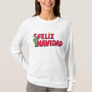 Camisa da camisola T de Feliz Navidad