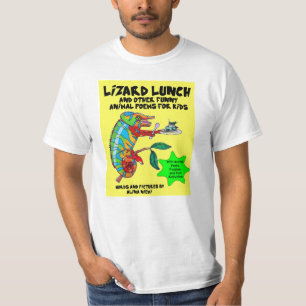 Camisa da capa do livro do almoço do lagarto