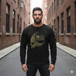 Camisa da Caveira da Bandeira Americana de 1776 co