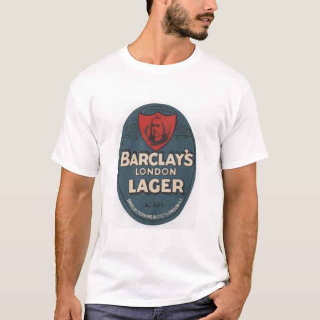Camisa da cerveja pilsen T da Londres de Barclay (Frente)