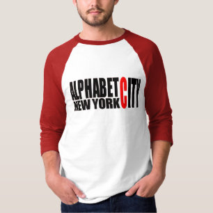 Camisa da cidade NYC do alfabeto U59