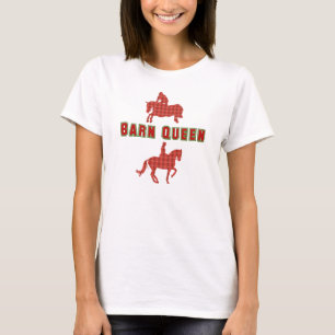 Camisa da coleção da xadrez da rainha do celeiro