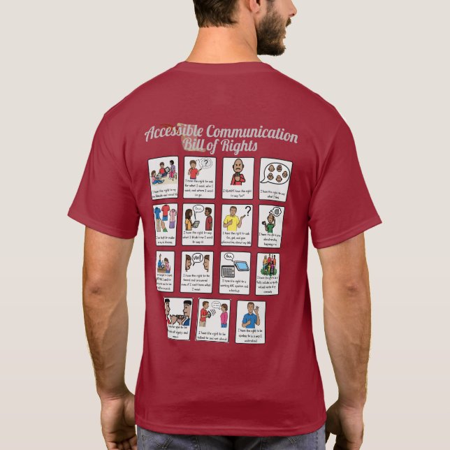 Camisa da Comunicação Acessível de Direitos (Verso)