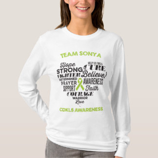 Camisa da consciência CDKL5, história de Sonya,
