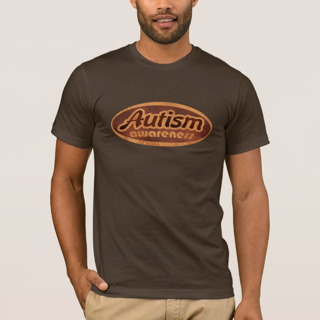 Camisa da consciência do autismo (Oval-r) (Frente)