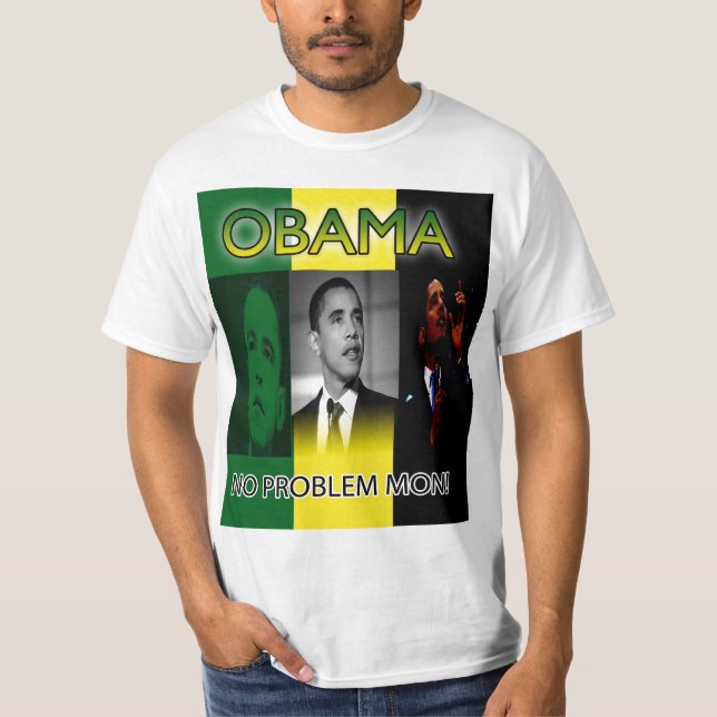 Camisa da cor de Jamaica da reggae de Obama (Frente)